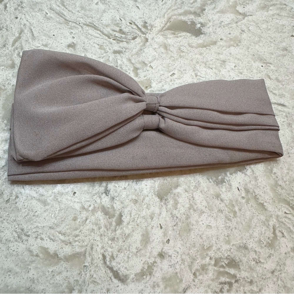 Hair Wrap Tie Bow Wire Headband Grey